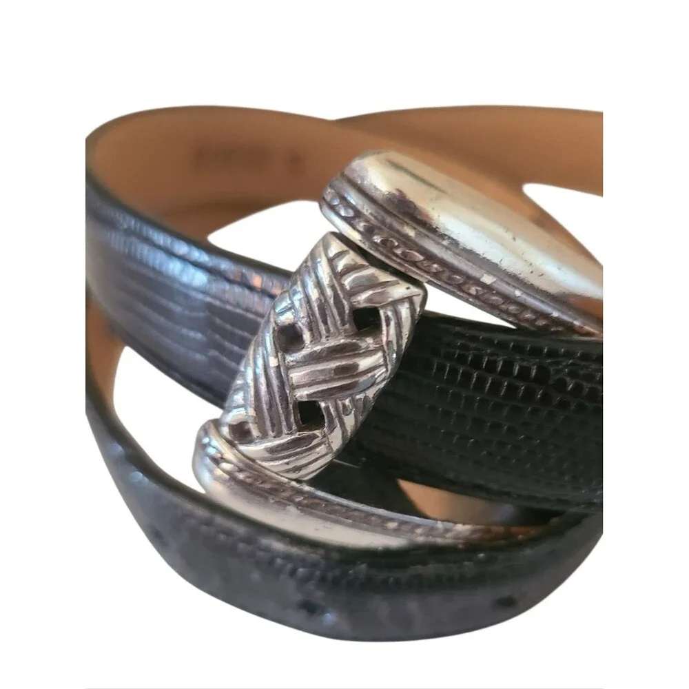 vintage brighton museum collection black leather belt size S